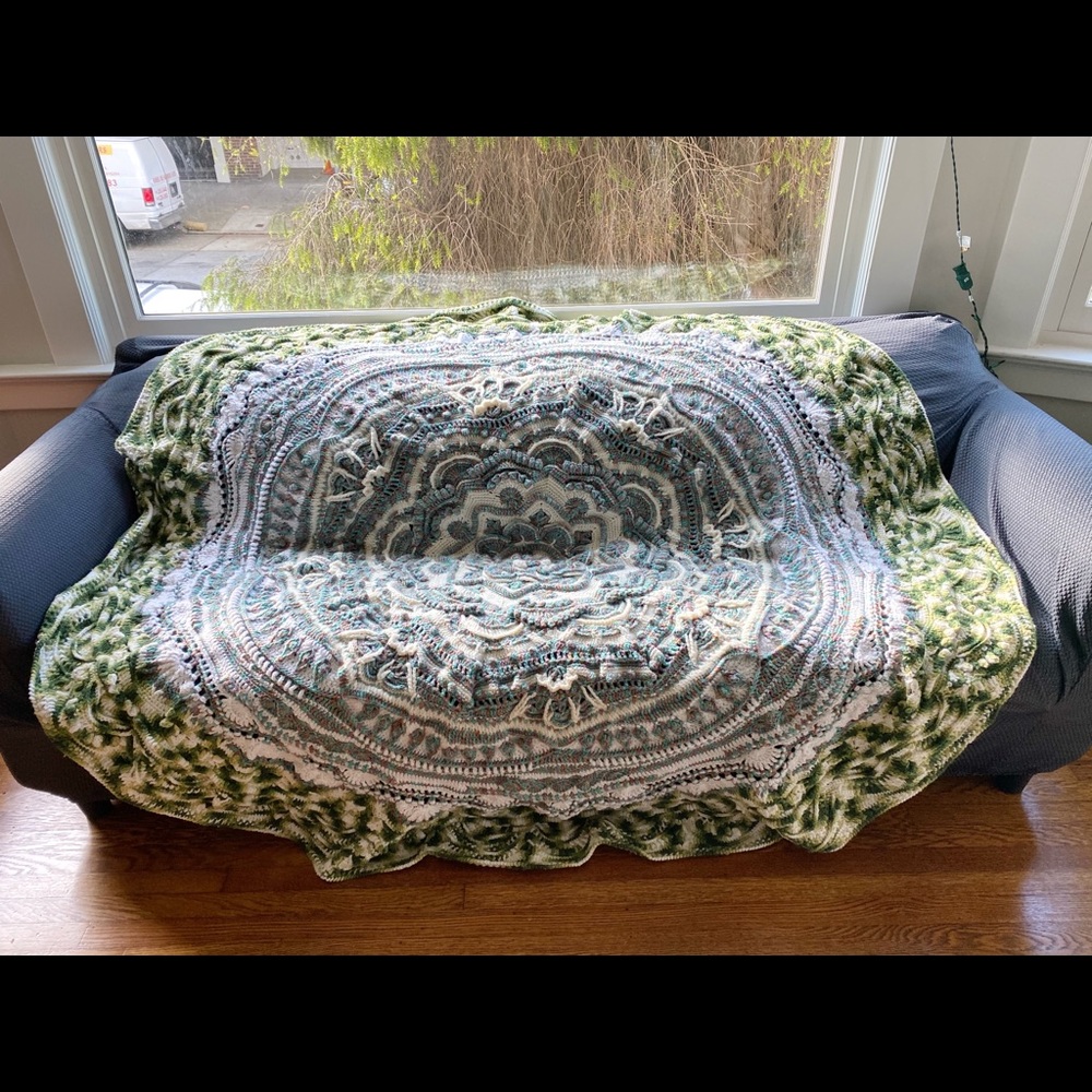 ❌sold❌ Mandala Madness Hand Made Crochet 78" - Picture 5 of 13